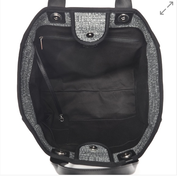 Chanel Canvas Large Deauville Charcoal Tote - Picture 3 of 16